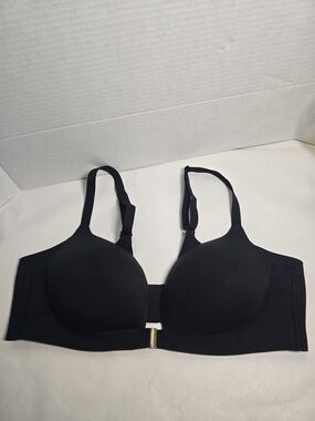 Black Front-Closure T-Shirt Bra